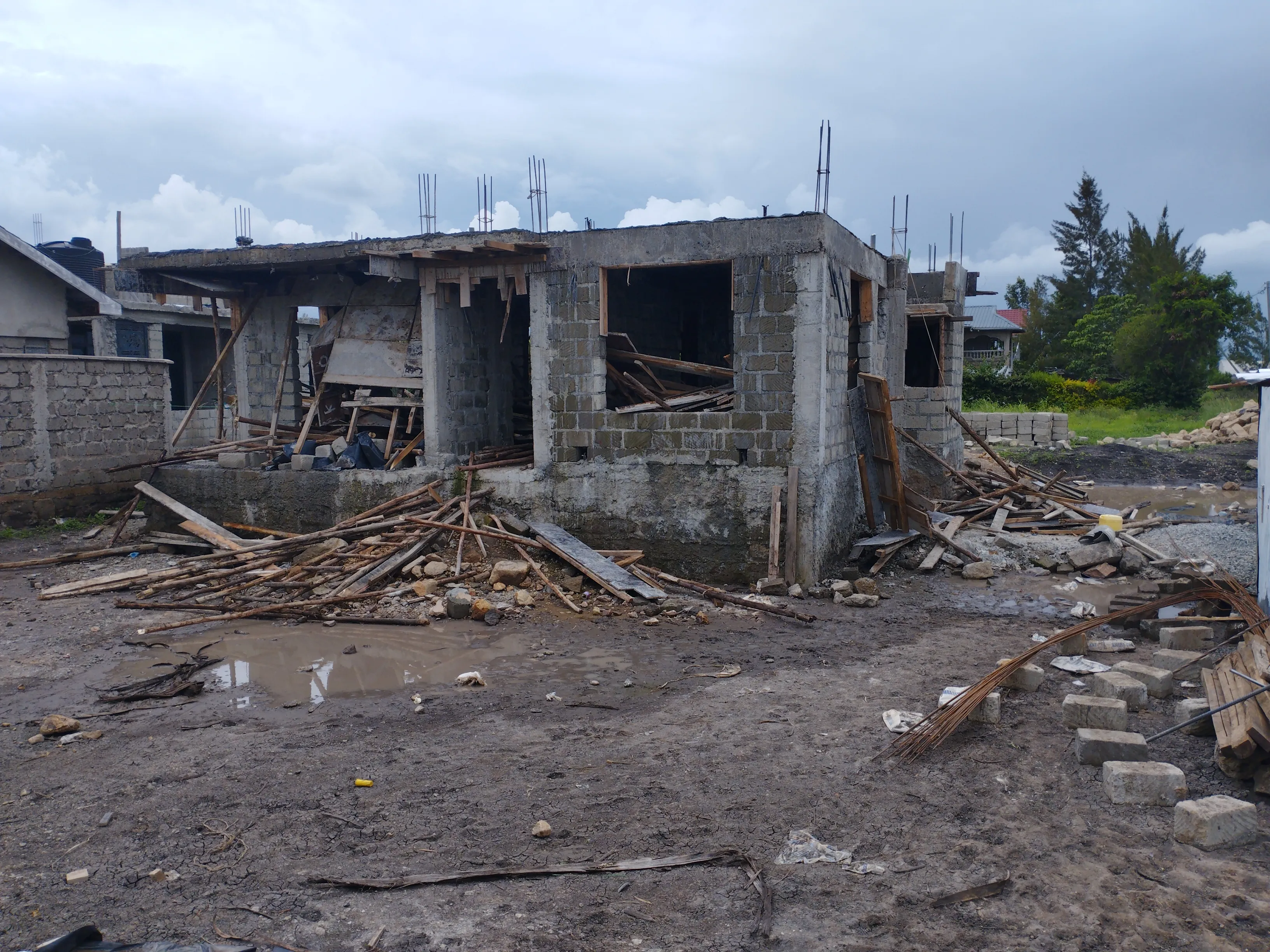 Villa construction progress