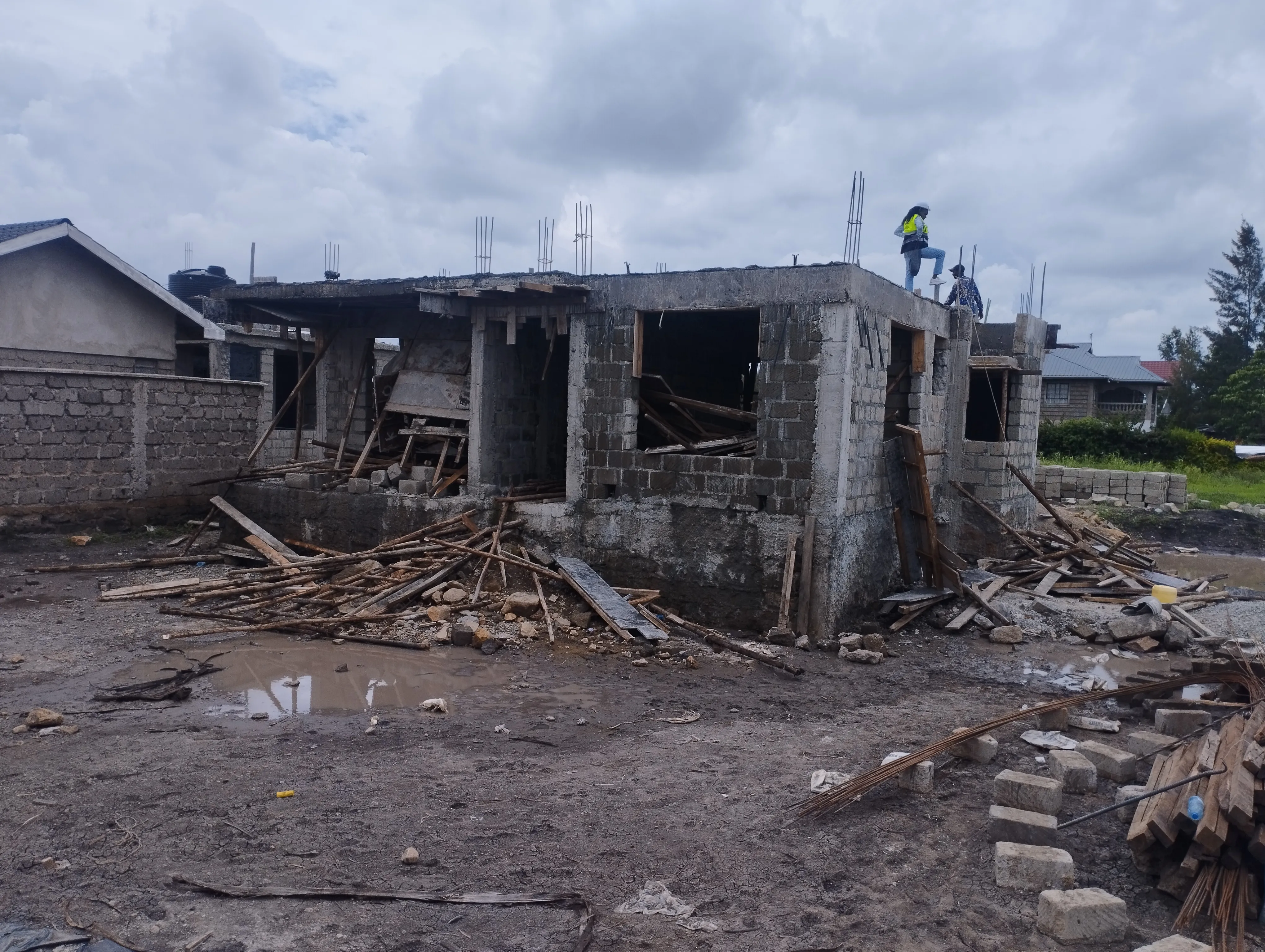 Villa construction progress